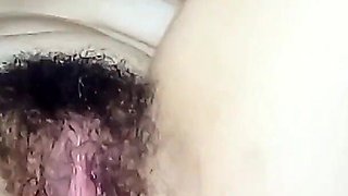 Very Excited MILF Enjoys Her Huge Hairy Pussy Until an Intense Orgasm