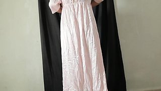 Gaun Satin Baru Striptease Softcore