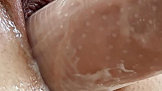 big dick fuck shaved dripping wet creamy pussy close up and creampie cum inside