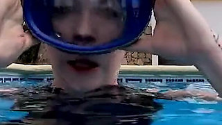 Underwater Wetsuit & Mask Fetish Filling, Bubbles & Breath Control