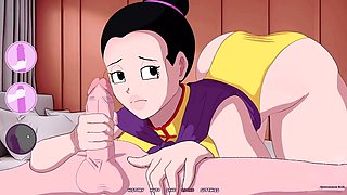 Chi Chi from Dragon Ball getting pleasured by a Saiyan and having a wild time