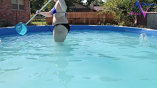 Cleaning My Pool in a Bikini