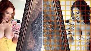 Beautiful ass tattooed redhead shows ass