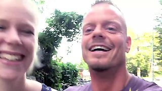 Pulled inked blonde cockriding stranger