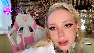 Cherry Blond Small Tit Babe Sucking