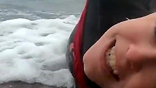 Hogtied in a Wetsuit - Rope Bondage Escape Challenge on the Beach