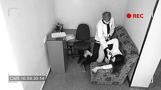 Boss Bangs Married Secretary on Cam - Office Cheating with Russian Teen