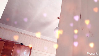 Beautiful shows off her hairy pink pussy