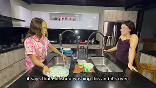 The Hottest Moment: My Best Friend Fucking My Best Friend in the Kitchen While I Was Talking Alone