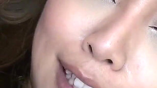 Brunette Asian MILF Teases with Vibrator Then Rides