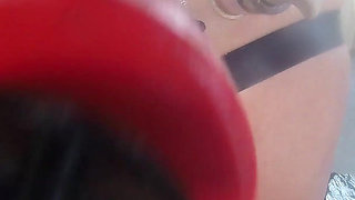 Close-up on Fucking Machine in Ass Cunt Fucked with Vacuum