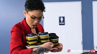 Michael Vegas' Black Passion Ignites Wild Office Creampie Heat