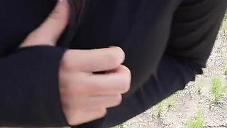 Busty MILF Wants to Fuck Hard in the Car and Earns a Big Pearl Necklace Cumshot