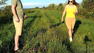Outdoor Public Sex with Desi Aunty - Risky Handjob & Flashing Cock in 4K