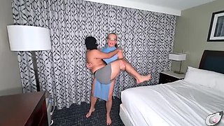 Mistress Pink Pearl Facesitting Domination - Muscular MILF Wrestles and Humiliates Slave