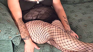 Hot Sexy Blonde in Fishnet