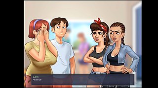 Busty girlfriend wants to give his massive schlong a go in public