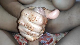 Masturbating with My Girlfriend Having Periods Huge Cum