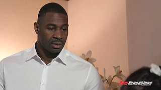 Vienna Black Pounds Her Brunette Coach