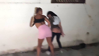 Two Teens Are Peeing in a Square!