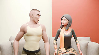 Stepdaughter and Man 3D Romantic Sex. Bangadesh and West Bengal