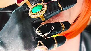 Who Doesn't Love This British Tart Smoking For You In Leather Gloves & Rings! Tina Snua Smoker