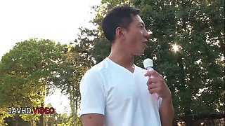 Sweet Japanese MILF Sara Saijo Enjoys Outdoor Gangbang Delight