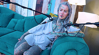 I talk about Z - zeal - ASMR podcast SFW talking goth skinny girl dreadlocks tattoo model inked girl