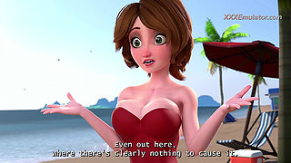 Busty Aunt Cass Play with a Little Dick on the Beach (Exclusive Full 3D Gameplay) Ultra Quality